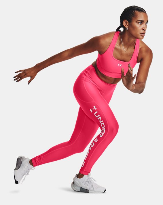 Damen HeatGear® Leggings in voller Länge, Pink, pdpMainDesktop image number 0